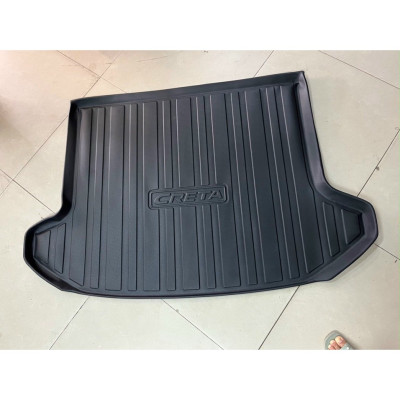 Lót cốp nhựa xe Hyundai Creta 2022 2023 - Mẫu có tai- Hàng không mùi, chống nước