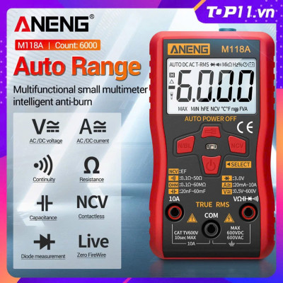 Đèn Ốp Trần Đồng Hồ Đo Điện Vạn Năng Tự Động Thông Minh Aneng - Cao Cấp, Đo Không Cần Chỉnh Thang