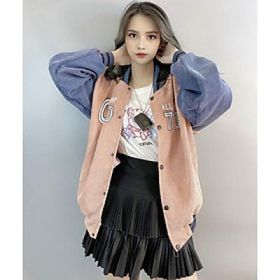 ÁO KHOÁC KAKI NHUNG GÂN Bomber Jacket (M2940 - Cao78h)