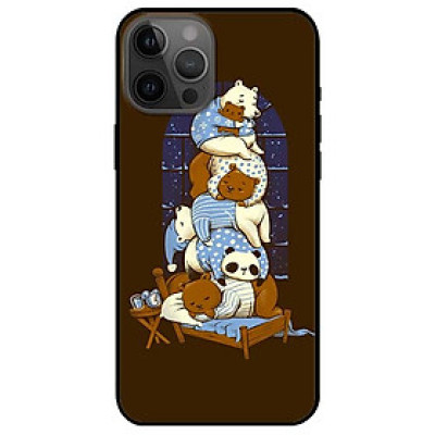 Ốp lưng dành cho Iphone 12 Promax mẫu Gấu Xếp Chồng
