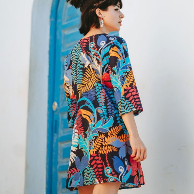 Đầm Thêu Xẻ Tà Cotton Isla Bonita