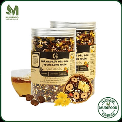 [Vị Cúc Long Nhãn] Combo 2 Hộp Trà Gạo Lứt Đậu Đen GUfoods 500g - Thanh Nhiệt, Giải Khát, Cải Thiện Giấc Ngủ