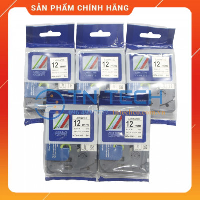 Nhãn In HZE-M931 - Đen nền bạc 12mm x 8m - Dùng cho máy in BROTHER - AIMO - PUTY [Hàng nhập khẩu]