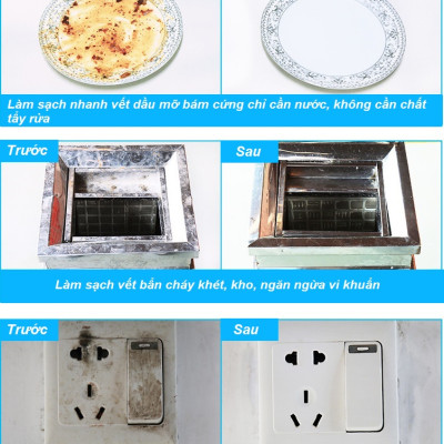 Mút thần kỳ SAMI, mút bọt biển melamin độ nén cao lau chùi làm sạch mọi vết bẩn cứng đầu (gói 15 miếng)