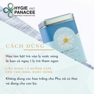 Trà Thảo Dược Hoa Cúc Trắng Hygie Thanh Nhiệt Giải Độc, Hỗ Trợ Chứng Mất Ngủ, Đau Dạ Dày, Đau Bụng Kinh, Giảm Căng Thẳng, Chống Suy Nhược