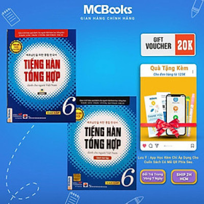 Sách - Tiếng Hàn Tổng Hợp - Cao Cấp 6 - Sách Bài Học + Bài Tập - Bản Màu - MCBooks