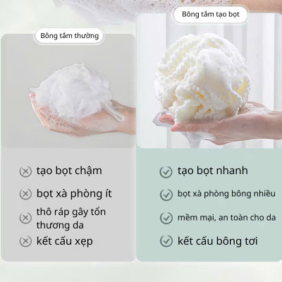 Bông Tắm Lưới Tẩy Tế Bào Chết, Tạo Bọt Hàn Quốc An Toàn, Màu Sắc Tươi Sáng - Giao Màu Ngẫu Nhiên - HÀNG CHÍNH HÃNG MINIIN
