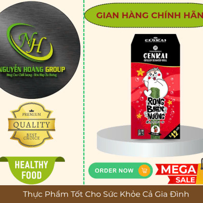 Hộp 12 Cuộn - Rong Biển Nướng Cuộn Vị Cay Nóng GENKAI 43.2g( 3.6g × 12 Cuộn)