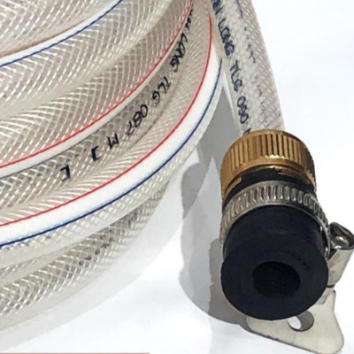  Bộ dây vòi xịt nước rửa xe, tưới cây . tăng áp 3 lần,loại 3m, 5m 206701-1 đầu đồng,cút nhựa,nối đồng+ tặng đai