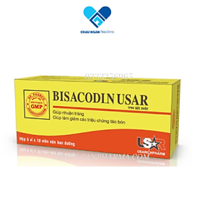 Viên uống nhuận tràng BIS-ACODI-N USAR Hộp 50 viên