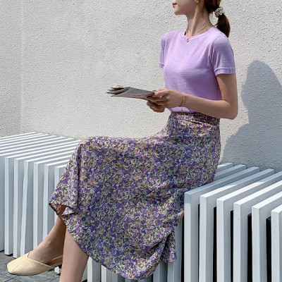 CHÂN VÁY HOA NHÍ TIGOON DỊU DÀNG - Hoa Tím - L