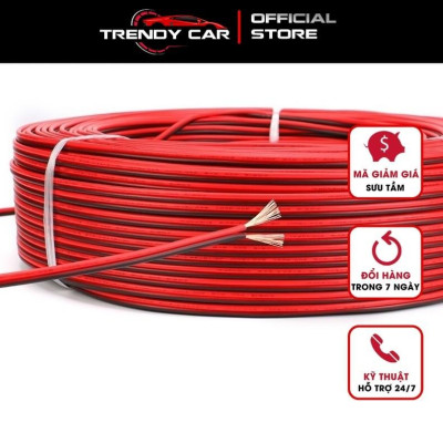 Dây Điện Đôi Lõi Đồng Nguyên Chất Vỏ Đỏ Đen Dùng Cho Loa, Đèn Led, Điện Độ Chế 26AWG/24AWG/22AWG