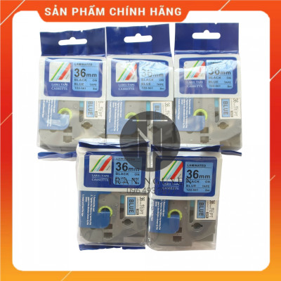 [Combo 3 hộp] Nhãn In Brother Tz2-561 - Đen nền Dương 36mm x 8m - Hàng nhập khẩu