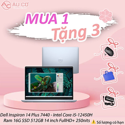 Dell Inspiron 14 Plus 7440 - Intel Core i5-12450H Ram 16GB SSD 512GB 14 inch FullHD + 250nits Iced Blue - Hàng Chính Hãng