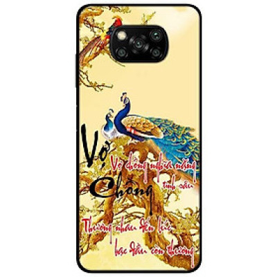 Ốp lưng dành cho Xiaomi Poco X3 mẫu Thư Pháp Vợ Chồng