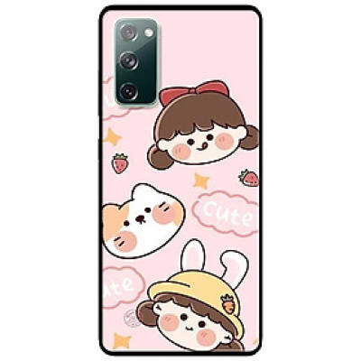 Ốp lưng dành cho Samsung A90 - Samsung S20 FE mẫu Cô Gái Và Chú Cún Hồng