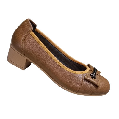 Giày Búp Bê Nữ Cao Gót HA NAM Da Bò Thật Thời Trang Cao Cấp 5cm GBBN20898