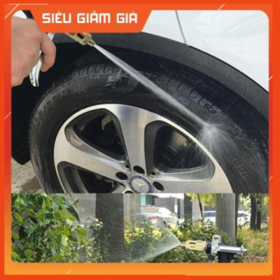 Bộ dây vòi xịt nước rửa xe,tưới cây.tăng áp 3 lần,loại 7m,10m 206236 đầu đồng,cút,nối nhưa v + tặng túi đựng bút