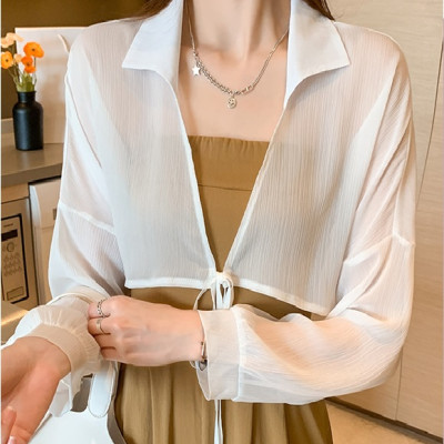 [MẪU MỚI] Áo khoác voan cát cột dây thoáng mát khoác lửng bên ngoài váy đầm áo dây C088