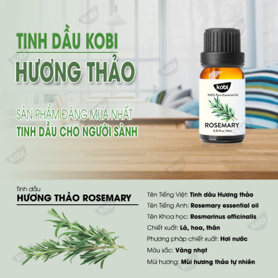 Combo 3 Tinh Dầu Xông Phòng Kobi: Tinh Dầu Tràm Gió (30ml) + Tinh Dầu Khuynh Diệp (30ml) + Tinh Dầu Hương Thảo (30ml) - Tinh Dầu Thiên Nhiên Nguyên Chất, Tốt Cho Bé Sơ Sinh, Giúp Giữ Ấm Cơ Thể, Phòng Ngừa Bệnh Hô Hấp Hiệu Quả