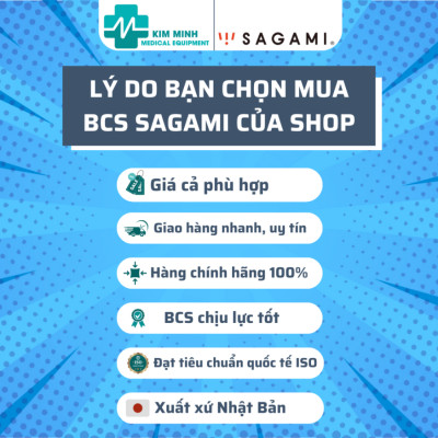 Bao cao su Sagami Spearmit hộp 3 chiếc, 10 chiếc