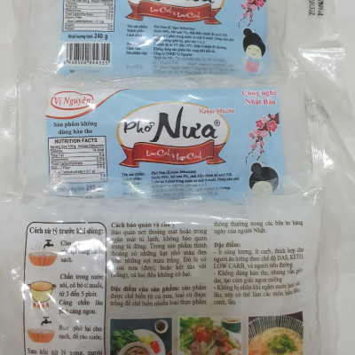 Combo 9 Gói Phở Nưa Vị Nguyên Das Keto 240g