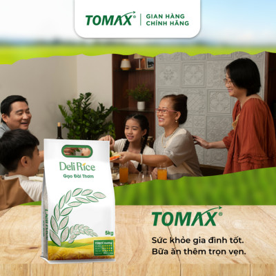 Combo 2 túi 5kg gạo Đài Thơm tơi xốp, dẻo cơm, thơm dịu - TOMAX
