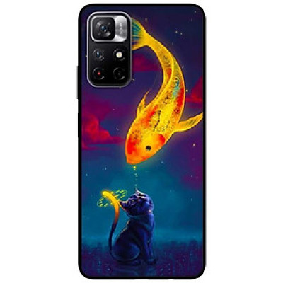 Ốp lưng dành cho Xiaomi Redmi Note 11 5G - Redmi Note 11T - Redmi Note 11S - Mèo Và Cá