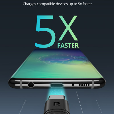 Combo RAVPower Củ Sạc Điện Thoại USB Type-C 61W RP-PC105 + Dây Cáp Sạc Type C to Type C RP-CB047 - Hàng Chính Hãng