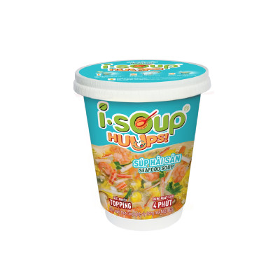 Súp Hải Sản  Ăn Liền ISOUP HUUPS Hũ 14G - Súp Ăn Liền Sấy Thăng Hoa