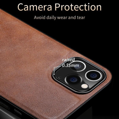 ỐP LƯNG DA dành cho iPhone 15 Pro Max , 15 Pro , 15 Plus , 15 ốp viền dẻo hiệu X-level - Hàng chính hãng