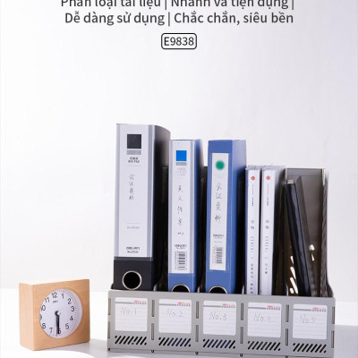 Khay Tài Liệu 5 ngăn Deli 9835 