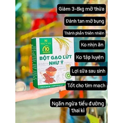 Bột Gạo Lứt Như Ý 800g  Chính Hãng , Bột Gạo Lứt Hỗ Trợ Giảm Cân - Lợi Sữa Cho Mẹ Sau Sinh
