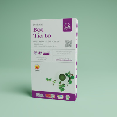 Bột Tía Tô Sấy Lạnh Nguyên Chất Quảng Thanh Hộp 30g  - Giảm mụn, mờ thâm nám, giảm gút, giảm cảm cúm, làm đẹp