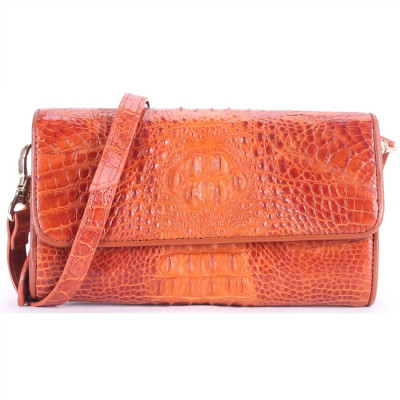 HJ6255-56-57-58 - Túi đeo nữ da cá sấu Huy Hoàng màu đen, nâu đỏ, vàng bò, nâu đất