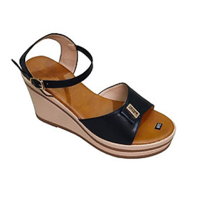Giày Sandal Nữ Đế Xuồng HÀ NAM Da Bò Thật Thời Trang Cao Cấp 9cm DNU2143