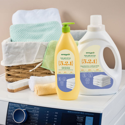 Combo 2 nước giặt sinh học ENZYCO 2L - Chiết xuất Bồ hòn và Enzyme Dứa