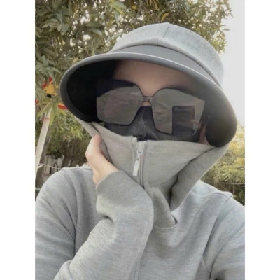 Áo khoác chống nắng nữ toàn thân 2 lớp cao cấp mũ trùm đầu tay xỏ ngón UPF50+ Size XL 53-66kg Vải Umi Cotton Co Dãn 4 Chiều Dày Dặn Làm Mát | Thời Trang | Đa Dụng 