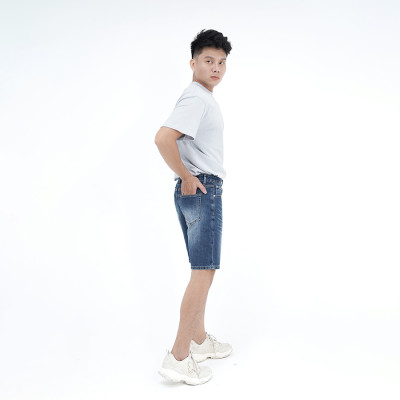Quần Short Jeans Nam Cao Cấp HUNTER X-RAYS Form Slimfit Thun Màu Xanh S58