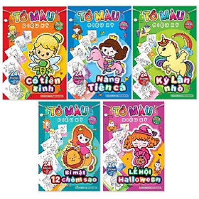Sách - Tô Màu Diệu Kỳ - Hơn 200 Stickers - Megabook