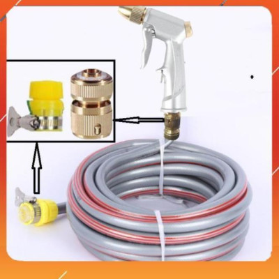 ️Evoucher Bộ dây vòi xịt nước rửa xe, tưới cây ,tăng áp 3 lần,loại 3m,5m 206701 đầu đồng,cút đồng,nối đồng+  mở chai