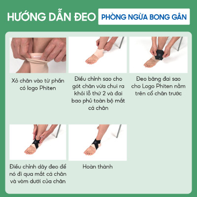 Đai cổ chân mềm Phiten Metax Supporter Ankle Soft Type Super Light AP241003/AP241004/AP241005