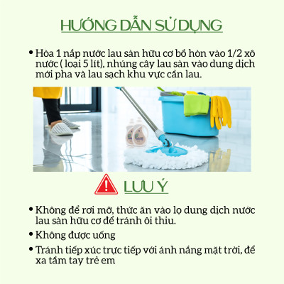 Nước lau sàn Hữu cơ Ecocare đuổi muỗi tinh dầu Quế 4000ml