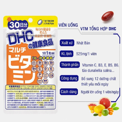 Viên uống DHC Nhật Bản Multi Vitamin Tổng Hợp 90 viên 90 Ngày 30 Ngày - Bổ Sung Vitamin Tổng Hợp