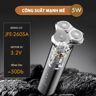 Máy cạo râu khô và ướt KEMEI KM-T87 chống thấm nước IPX7 công suất 5W sạc USB - Chính hãng