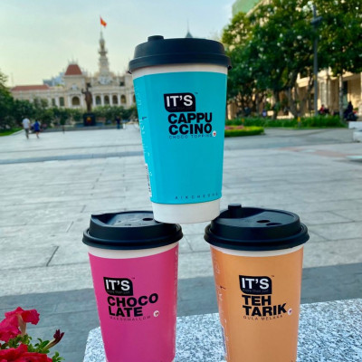 Combo 3 Ly Trà Sữa/ Cà Phê Aik Cheong Malaysia Tiện Dụng Kèm Topping (Trà Sữa Truyền Thống, Cappuccino, Chocolate)