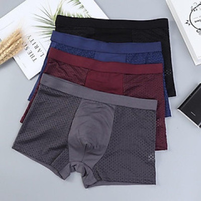 Combo 5 Quần Lót Đùi Nam Boxer Lưới Thông Hơi 6028 – Mát Lạnh, Thoáng Khí