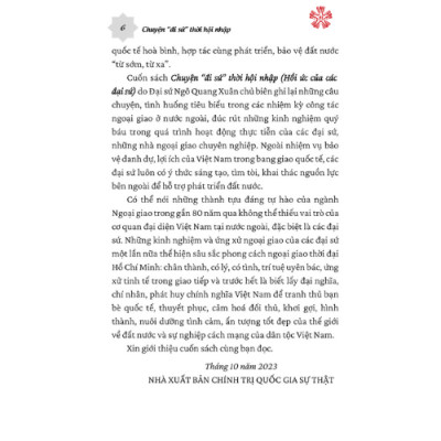 Chuyện “đi sứ” thời hội nhập (Hồi ức của các đại sứ) (bản in 2023)
