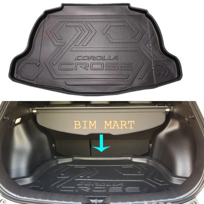 Lót cốp dành cho xe Toyota Corolla Cross 2020-2021 không mùi, chất liệu TPO cao cấp
