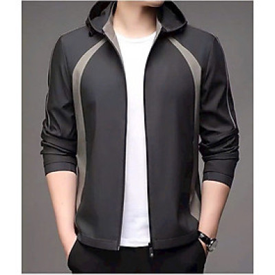 Áo khoác dù phối viền, chất dù dày dặn 2 lớp 